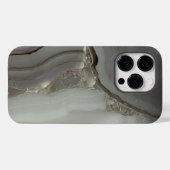 Grijze marmer met gouden ader Case-Mate iPhone case (Achterkant (horizontaal))