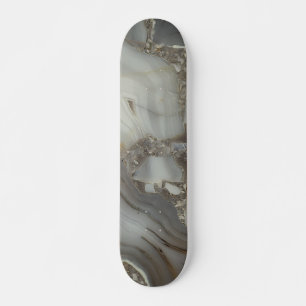 Grijze marmer met gouden ader persoonlijk skateboard