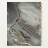 Grijze marmer met gouden ader planner (Achterkant)