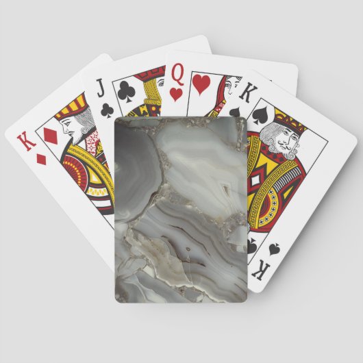 Grijze marmer met gouden ader pokerkaarten (Achterkant)