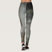 Grijze marmer met gouden vein Drawstring Bag Leggings (Achterkant)