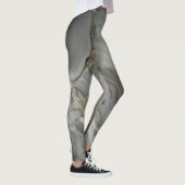 Grijze marmer met gouden vein Drawstring Bag Leggings (Rechts)