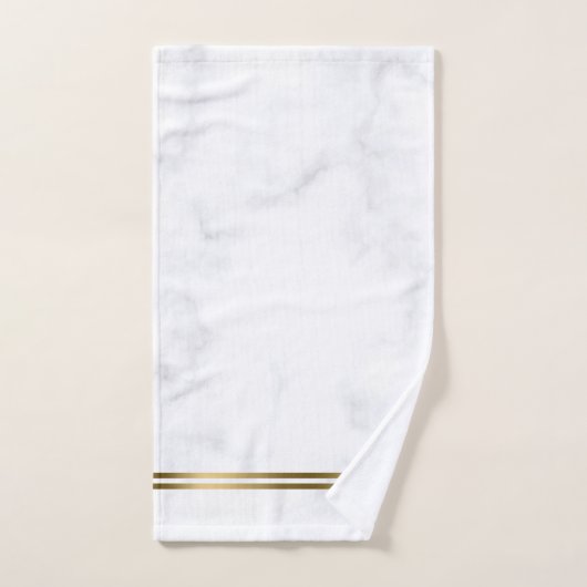 Grijze marmer met goudstrepen bad handdoek (Handdoek)