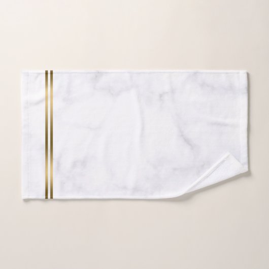 Grijze marmer met goudstrepen bad handdoek (Handdoek)