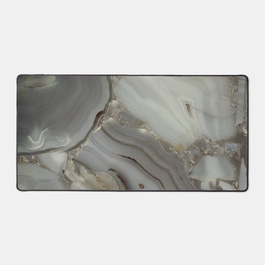 Grijze marmer met goudvein bureaumat (Voorkant)