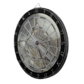 Grijze marmer met goudvein dartbord (Voorkant Rechts)