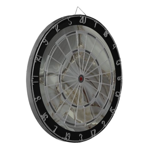 Grijze marmer met goudvein dartbord (Voorkant Links)