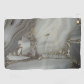 Grijze marmer met goudvein golfhanddoek (Horizontaal)