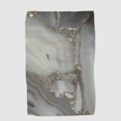 Grijze marmer met goudvein golfhanddoek (Voorkant)