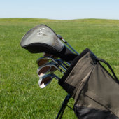 Grijze marmer met goudvein Initiaal Golfheadcover (Insitu)