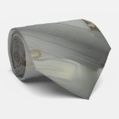 Grijze marmer met goudvein stropdas (Opgerold)