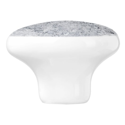 Grijze marmer met witte lade, deurknop keramische knop (Zijkant)
