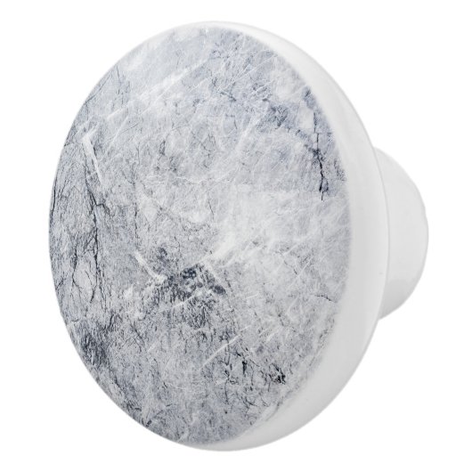 Grijze marmer met witte lade, deurknop keramische knop (Rechts)