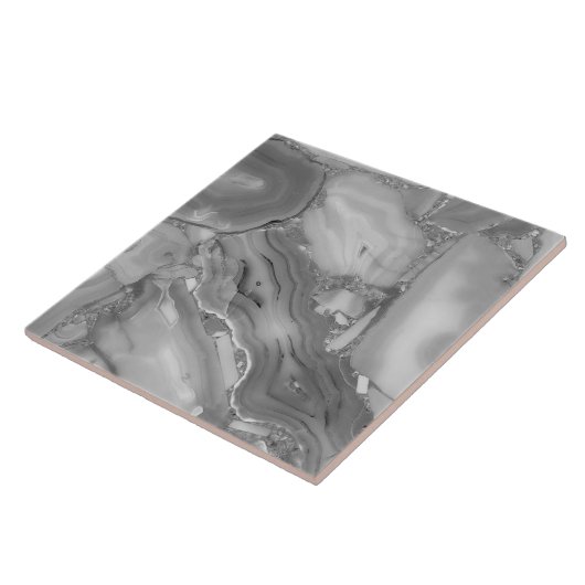 Grijze marmer stijl Moderne keramische tegel Tegeltje (Zijkant)