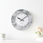 Grijze marmer Stone Print Grote Klok (Huis)