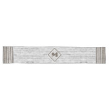 Grijze marmer- & Stripe-patroonmonogram