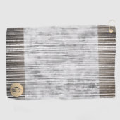 Grijze marmer- & Strippatroonschilfers Golfhanddoek (Horizontaal)