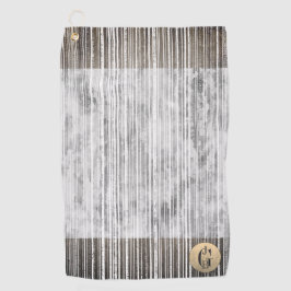 Grijze marmer- & Strippatroonschilfers Golfhanddoek