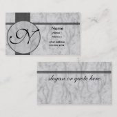 grijze marmer visitekaartje (Voorkant / Achterkant)