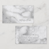grijze marmer visitekaartje (Voorkant / Achterkant)