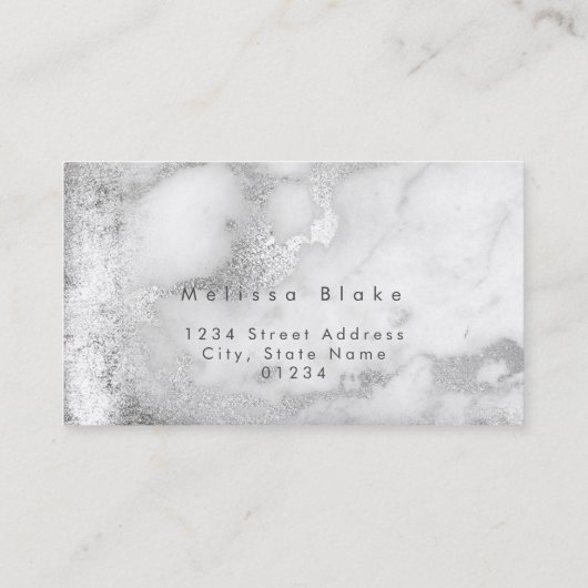 grijze marmer visitekaartje (Achterkant)