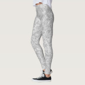 Grijze marmeren leggings met patroon (Links)