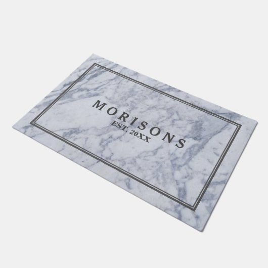 Grijze Marmeren Steen Textuur Deurmat (Schuin)