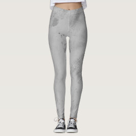 Grijze Marmeren Textuur Minimalistische Steen Leggings