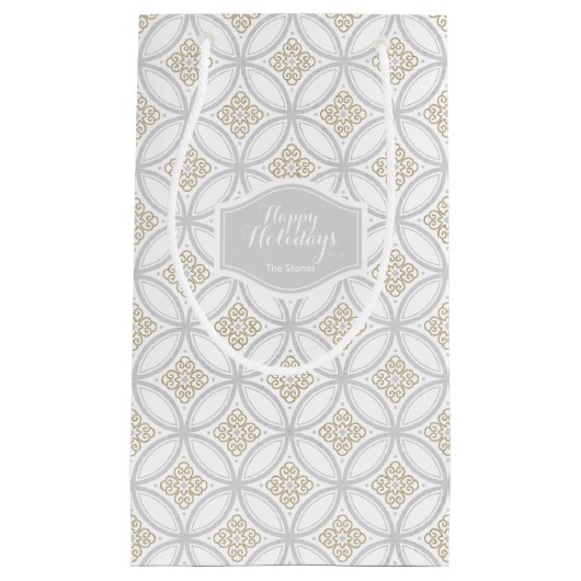 Grijze Marokkaanse cirkel met een aangepast vakant Klein Cadeauzakje (Voorkant)