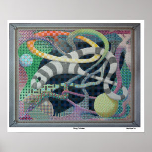 Grijze materie Creative Artwork Psychedelic Poster