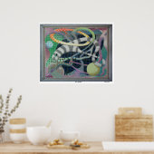 Grijze materie Creative Artwork Psychedelic Poster (Keuken)