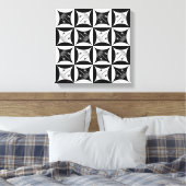 Grijze materie in het gat in de schuurdeur canvas afdruk (Insitu (Slaapkamer))