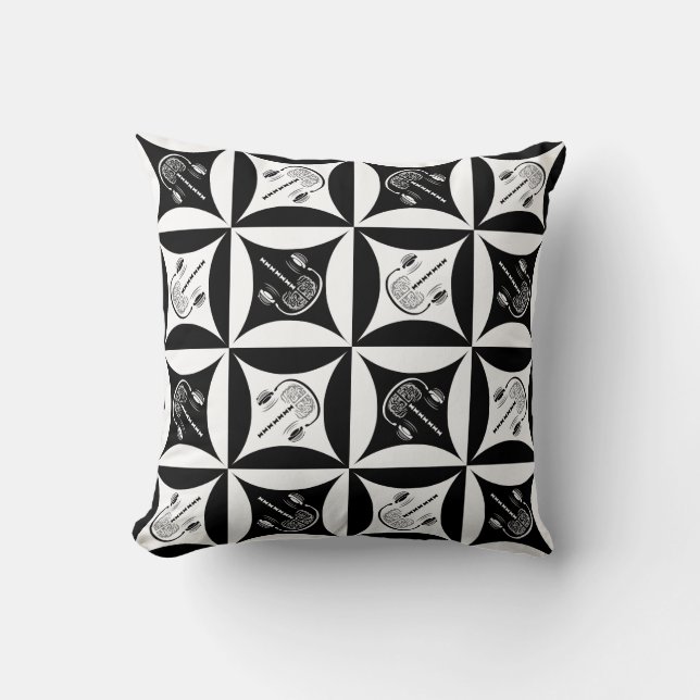 Grijze materie in het gat in de schuurdeur kussen (Voorkant)