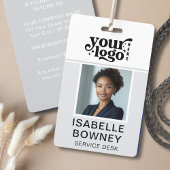 Grijze Medewerker Foto ID Bedrijf Beveiligingsbadg Badge