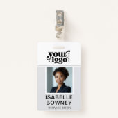 Grijze Medewerker Foto ID Bedrijf Beveiligingsbadg Badge (Voorkant met clip)