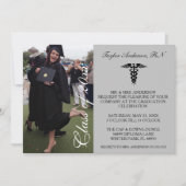 Grijze medische RN Aankondiging Afstuderen school (Voorkant)