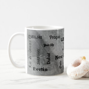 grijze megastad koffiemok