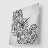 Grijze Mehndi Motif Klok (Hoek)