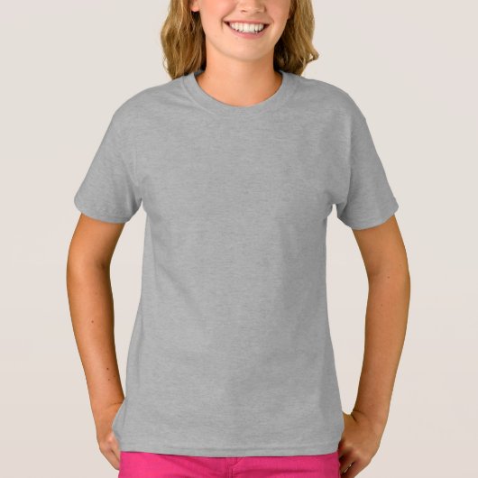Grijze meisjes’ Basic T-Shirt (Voorkant)