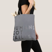 Grijze Mensen Hebben Vaardigheden Tote Bag (Dichtbij)