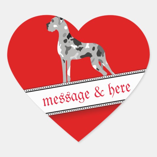 Grijze Merle Sticker (Voorkant)