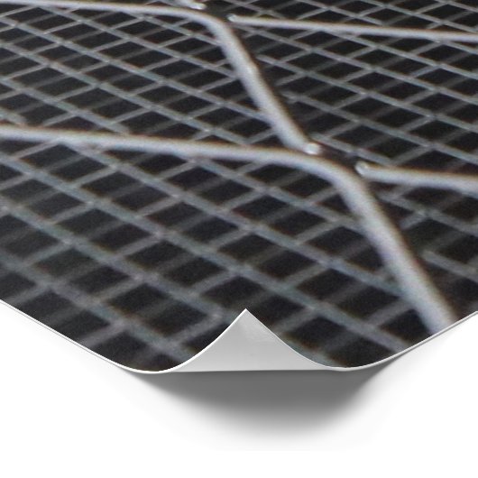 Grijze metaaldraad poster (Hoek)