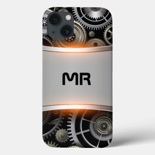 Grijze metalen achtergrond Hoesje-Mate iPhone case (Achterkant)