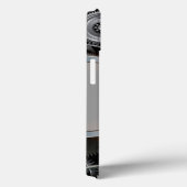 Grijze metalen achtergrond Hoesje-Mate iPhone case (Achterkant / Rechts)