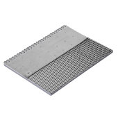 Grijze metalen gegalvaniseerde plaat notitieboek (Linkerzijde)