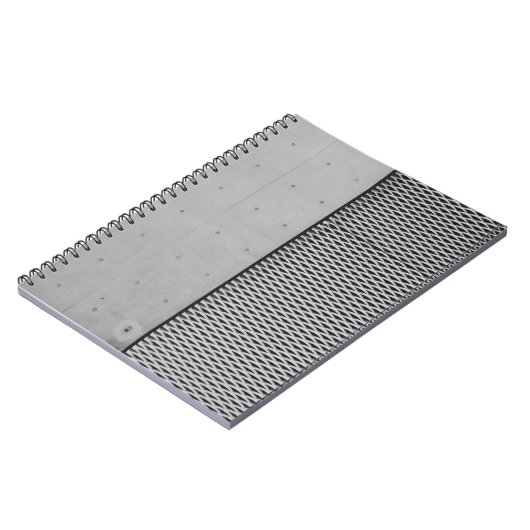 Grijze metalen gegalvaniseerde plaat notitieboek (Linkerzijde)