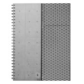 Grijze metalen gegalvaniseerde plaat notitieboek (Voorkant)