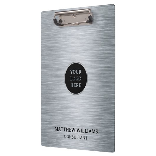 Grijze metalen klembord (Links)