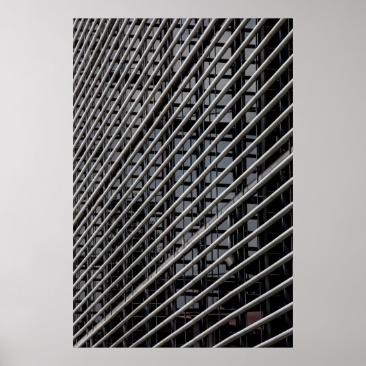 Grijze metalen lijst poster (Voorkant)