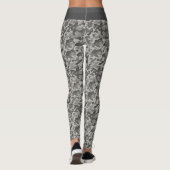Grijze militaire camouflage witte en grijze strepe leggings (Achterkant)